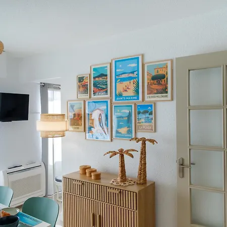 דירה T2 Renove Premium - Parking Prive - Clim - 300 M Plage - Wifi - Balcon סן-מקסים