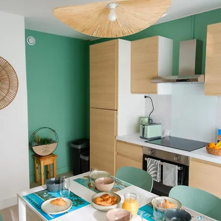T2 Renove Premium - Parking Prive - Clim - 300 M Plage - Wifi - Balcon סן-מקסים